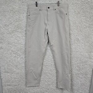 Western Rise Diversion Pant Mens 33x30 Beige 4-Way Stretch Travel Tech Minimal